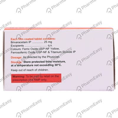 Brivepsy 25 MG Tablet (10): Uses, Side Effects, Price & Dosage | PharmEasy