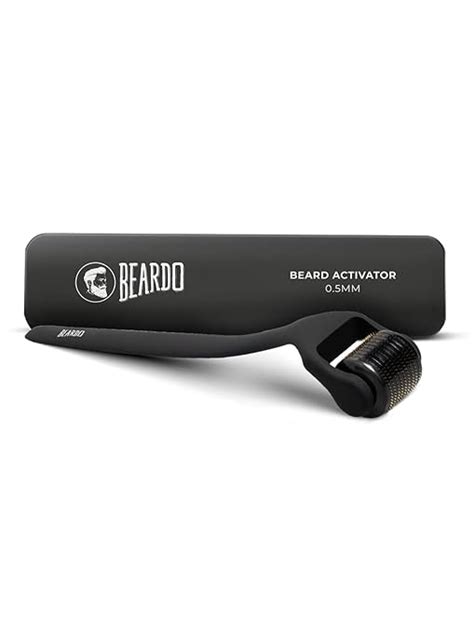 Beardo Beard Activator Derma Roller for Men, 540 - 0.5mm Chromium ...