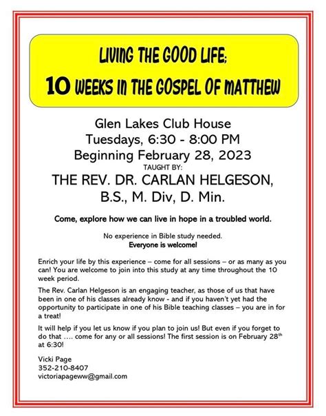 Living the Good Life, Glen Lakes Clubhouse, Brooksville, February 28 ...