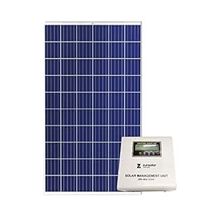 ZunSolar 165W Polycrystalline Solar Panel with Solar Retrofit 20 Ampere ...