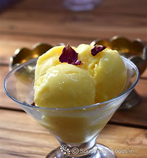 Instant custard powder ice cream- How to make-step by step photos & video