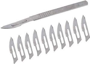 mediwave Surgical Blade Scalpel Blade no.11- 10 pcs with BP Handle No.3 ...
