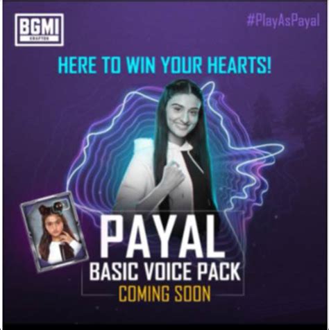 Battlegrounds Mobile India: Streamer Payal Gaming Gets her own Voice ...