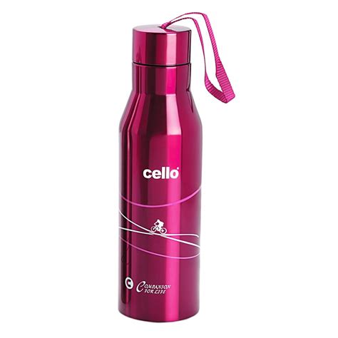 Cello Refresh Stainless Steel Double Walled Water Bottle, 750ml, Pink ...