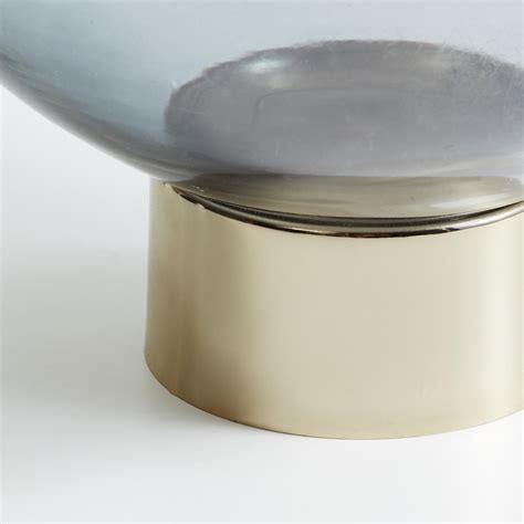 Buy Splendid Glass Oval Vase with Stand from Home Centre at just INR 2499.0