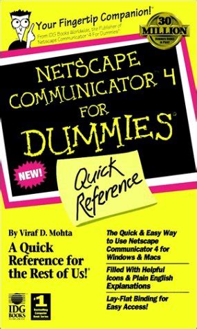 Buy Netscape Communicator 4 for Dummies (For Dummies Quick Reference ...