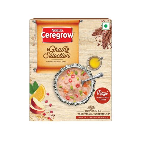 Nestle Ceregrow Grain Selection Ragi Mixed Fruit & Ghee, Growing up ...