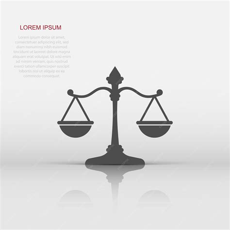 Premium Vector | Scales icon in flat style libra vector illustration on isolated background mass ...