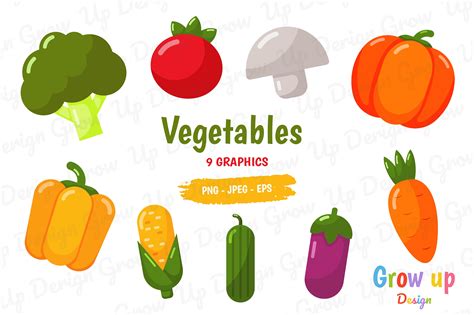 Vegetables Clipart Set Graphic by Grow up design · Creative Fabrica