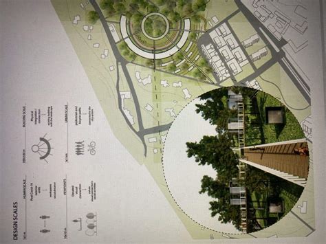 Micro Scale Urban project. Elevation, Section and Axonometric views 1: ...