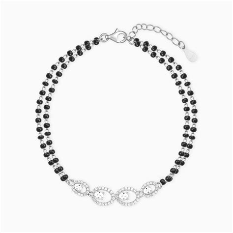 Buy Silver Pearfection Mangalsutra Bracelet at Best Price – GIVA