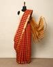 Buy Red & Mustard Yellow Sarees for Women by Indie Picks Online | Ajio.com