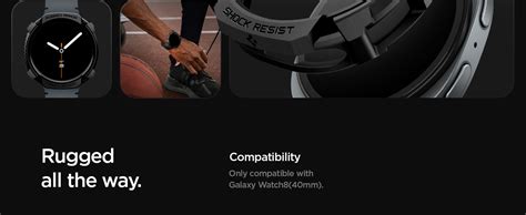 Spigen Rugged Armor for Samsung Galaxy Watch 8/9 (40mm) Case - Matte ...