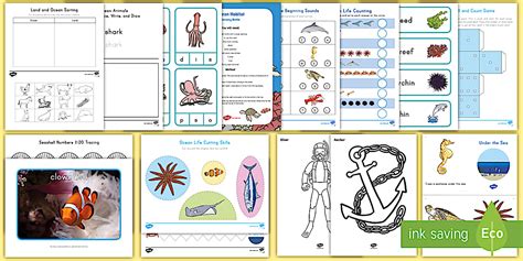 Ocean Habitats Worksheet PDF Resource Pack | Twinkl USA