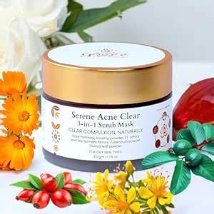 Buy YOGEE 3 in 1 Organic Exfoliating Face Scrub Mask for Acne, Oil ...