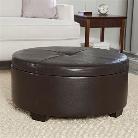 10 Inspirations Elevate Your Living Space with Large Round Leather Ottomans