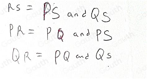 Solved: PQR , drag the correct side lengths to complete the table. PQ ...