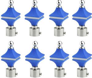 Spotbia Blue Rod Rail Bracket, Curtain Knobs Metal Price in India - Buy ...