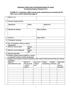 Fillable Online bcsbi org Credit Counselling Session Request Form.doc ...