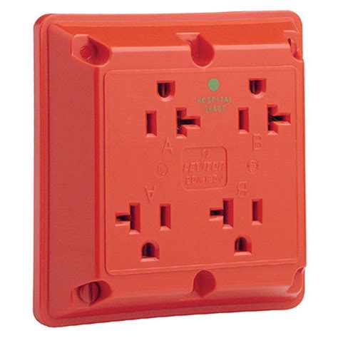 Leviton 21254-HR 20 Amp, 125 Volt, Industrial Series Extra Heavy Duty ...