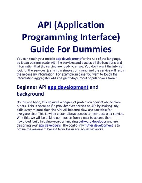 Image result for API For Dummies Download