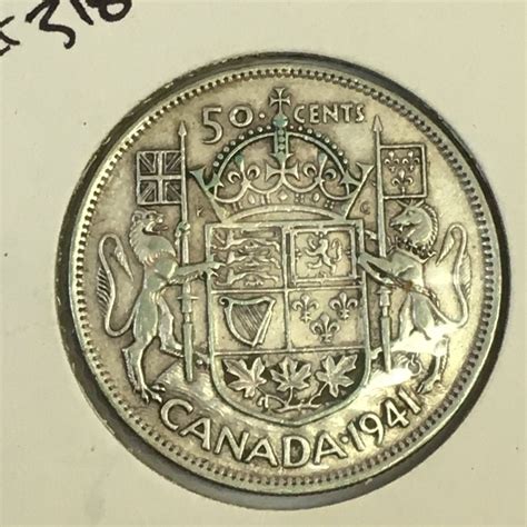 1941 CANADA SILVER 50 CENT PIECE - Schmalz Auctions