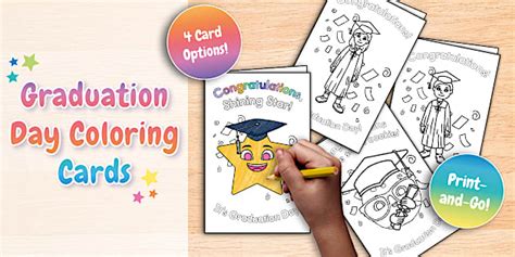 Graduation Day Coloring Cards