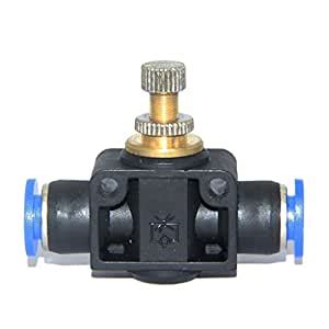 Imported 6mm Pneumatic Flow Control Connector Push In Fitting Air/Water ...