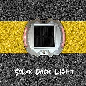 hardoll Solar Road Stud Light /Rechargeable6 LED Lamp Waterproof ...