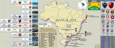 Campeonato Brasileiro Série A: Map and Chart, with Cities represented; and attendances for July ...