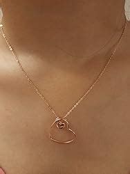GIVA 925 Silver Anushka Sharma Rose Gold Heart Necklace| Rakhi ...