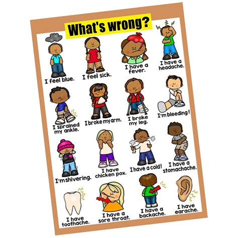 Illness~Kids Fun Early Learning Educational Preschool Poster Charts ...