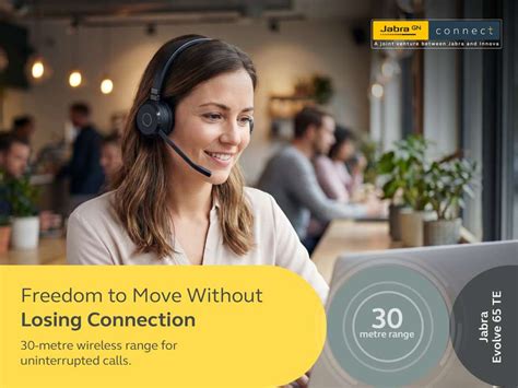 JABRA Evolve 65 TE MS Bluetooth Office Headset with Mic, USB-A Link ...
