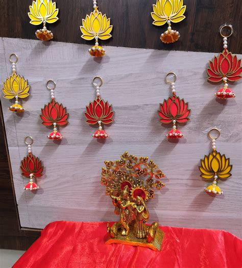 LAMANSH® (Set of 10 pcs) Festive Decoration 🔥Lotus Hanging / Lotus Tor ...