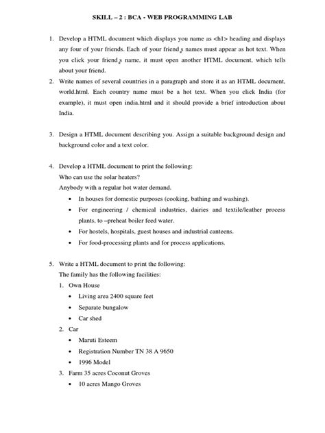 Image result for Web Development HTML Lab Manuals