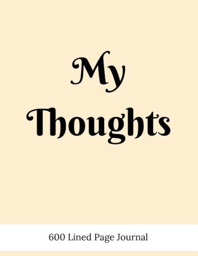 Buy My Thoughts Journal: Lined Pages Book Online at Low Prices in India ...