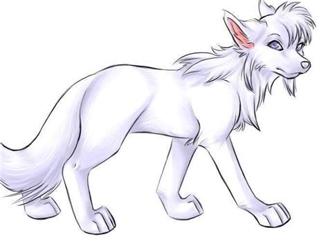 Cute drawing of a arctic wolf | Cute wolf drawings, Anime wolf drawing ...