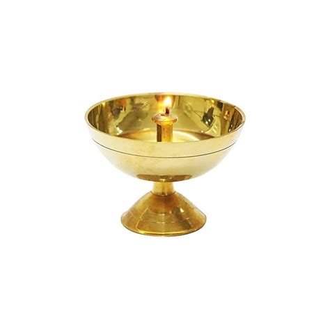 INDIAN CRUSH Brass Diya Dia for Diwali Puja Jyoti Pooja Oil Lamp India ...