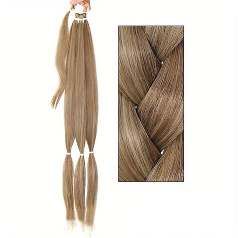 Long Braided Ponytail Extension With Elastic Hair Tie Straight Sleek ...