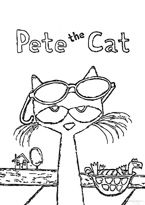 Pete The Cat Coloring Pages Printable
