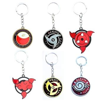 Naruto Pack of 6 Mangekyou Red Eye Of Sharingan Rotating Spinning Metal ...