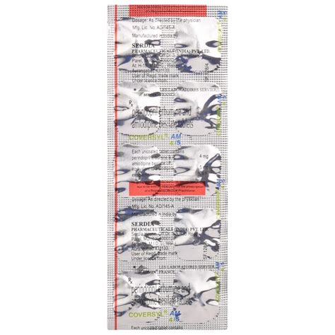 Coversyl-AM 4/5 - Strip of 10 Tablets : Amazon.in: Health & Personal Care