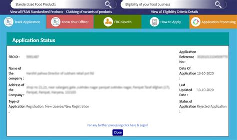 Track FSSAI Application Status - LegalDocs