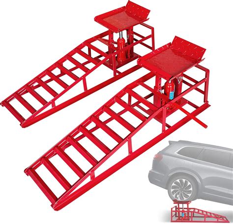 Amazon.com: LOCKIETTA Hydraulic Car Ramps 2 PCS, 11050LBS Heavy Duty Car Ramp with Hydraulic ...