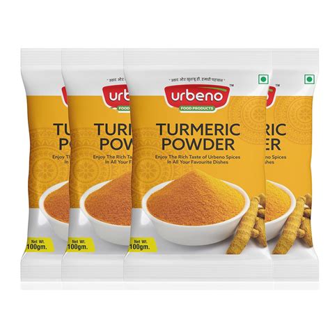 Urbeno Turmeric Powder - 100gm (Pack of 4) | 100% Natural & Pure | No ...