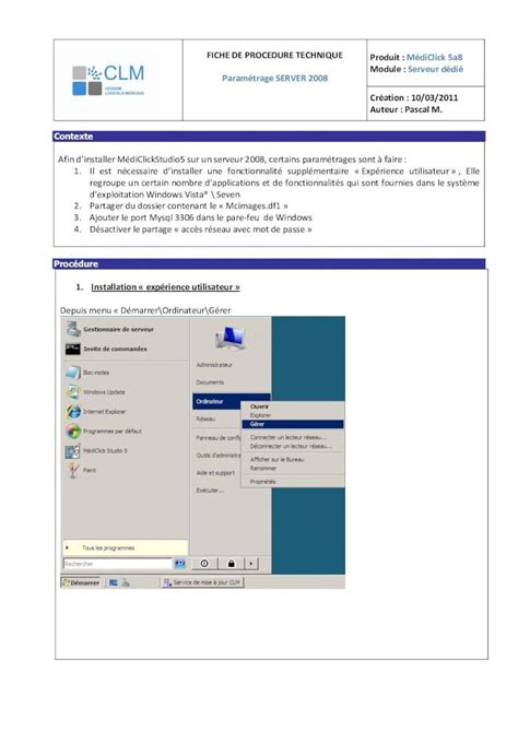 Image result for Fiche Procedure Example