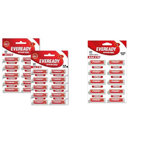 Eveready Carbon Zinc AA Batteries | Pack of 20 | 1.5 Volt | Highly ...