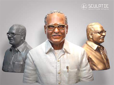 Karunanidhi Sculpture | Burst & Full Size | Sculptie Sculpture Studio