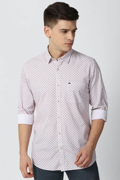 Buy Men Beige Slim Fit Print Full Sleeves Casual Shirt Online - 609329 ...