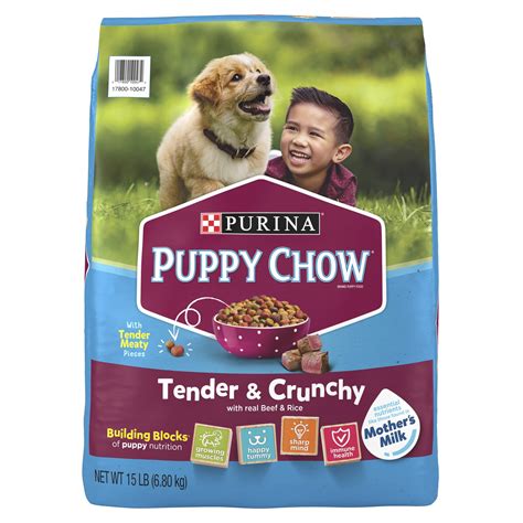 Purina Puppy Chow Dry Dog Food, High Protein Tender & Crunchy Real Beef ...